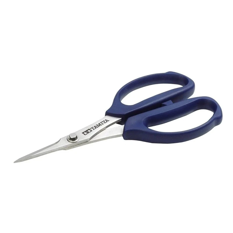 TAMIYA 74124 Craft Scissors for Plastic/Soft Metal, Model Making, Accessories, Blue