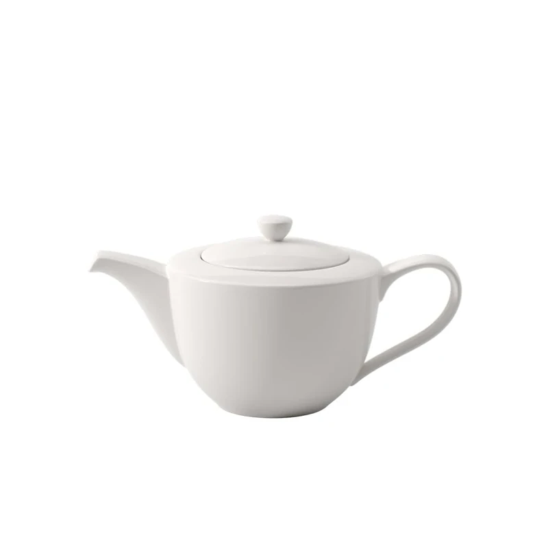 Villeroy & Boch - For Me Teapot, white premium porcelain jug with handle and lid, dishwasher safe, 1300 ml