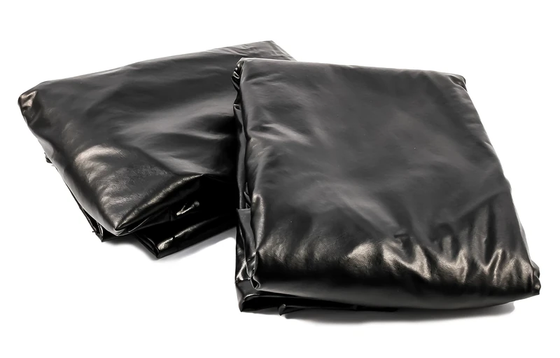 Camco Camper/RV Tire Protectors | Features Buckle and Strap Design for Easy Installation & Fits Wheels 40-Inches to 42-Inches | Crafted of Black Vinyl | 2-Pack (45251)