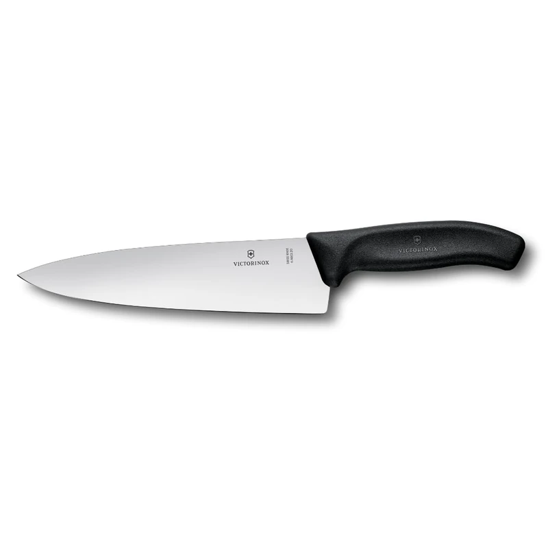 Victorinox Swiss Classic Carving Knife, Extra Sharp Blade, Straight Edge, 20 cm, Plastic Handle, Stainless Steel, Black