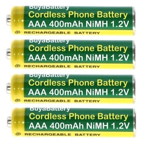 Cordless Telephone Batteries AAA Rechargeable 400mAh 1.2V NiMH BuyaBattery 4-Pack