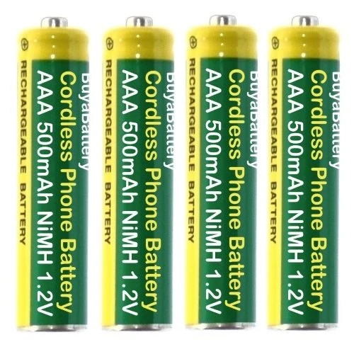 Cordless Phone AAA Rechargeable Batteries 500mAh NiMH 1.2V (4-Pack) BuyaBattery