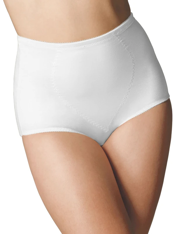 Bali Women's Tummy Panel Firm Control Shapewear Brief DFX710 2-Pack, White Garment/White Garment, XXXL
