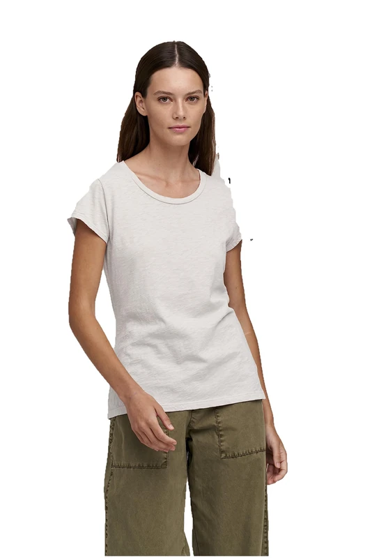 Velvet by Graham & Spencer Women's Odelia Crewneck Tee T-Shirt, White, Small