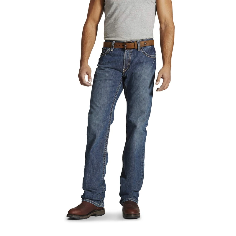 ARIAT Men's Flame Resistant M4 Low Rise Boot Cut Jean, Clay, 38W x 36L