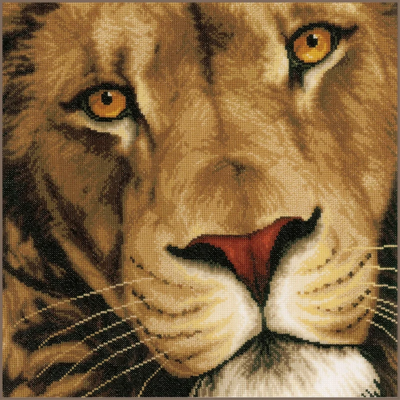 Lanarte Counted Cross Stitch KIT King of Animals (AIDA)