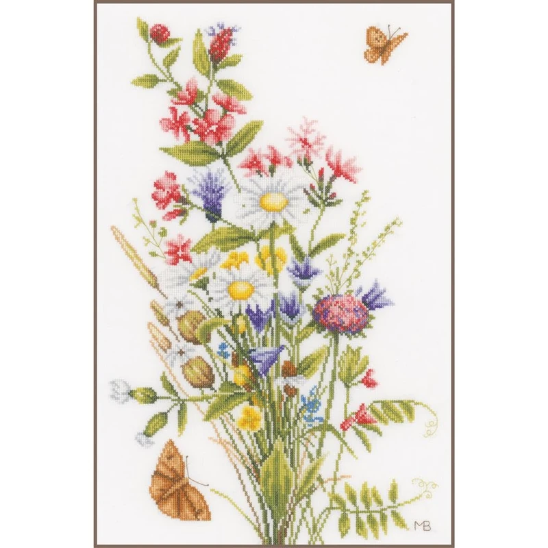 Lanarte Counted Cross Stitch KIT Field Flowers (EVENWEAVE)