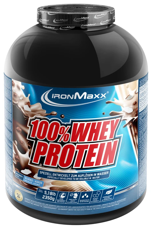 IronMaxx 100% Whey Protein Powder 2350g - Chocolate Coconut | High Protein Shake with BCAAs & EAAs | Low Carb & Low Sugar Whey | Ideal for Muscle Gain, Diet & Fitness - Image 1
