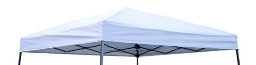 Trademark Innovations Square Replacement Canopy Gazebo Top for 10' Slant Leg Canopy, 8 by 8',Silvery White