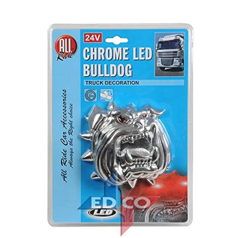All Ride 871125251197 Decorative LED Bulldog Chrome 24 V
