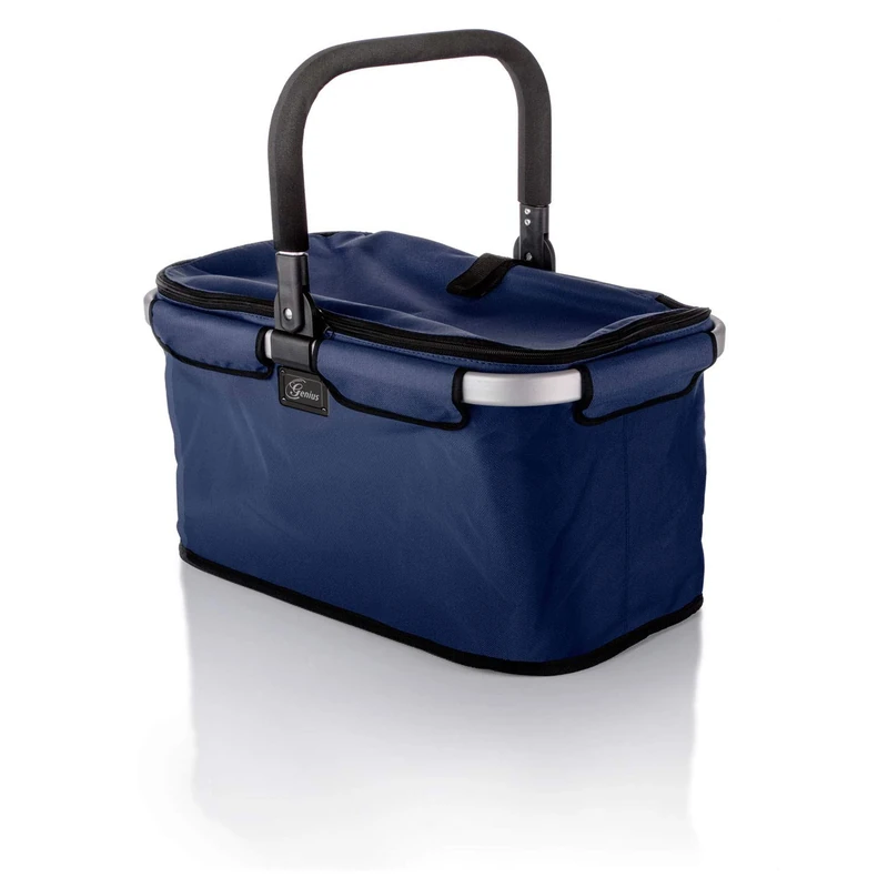 Genius Shopping basket Falko in blue, Aluminum, 48 x 28 x 27 cm