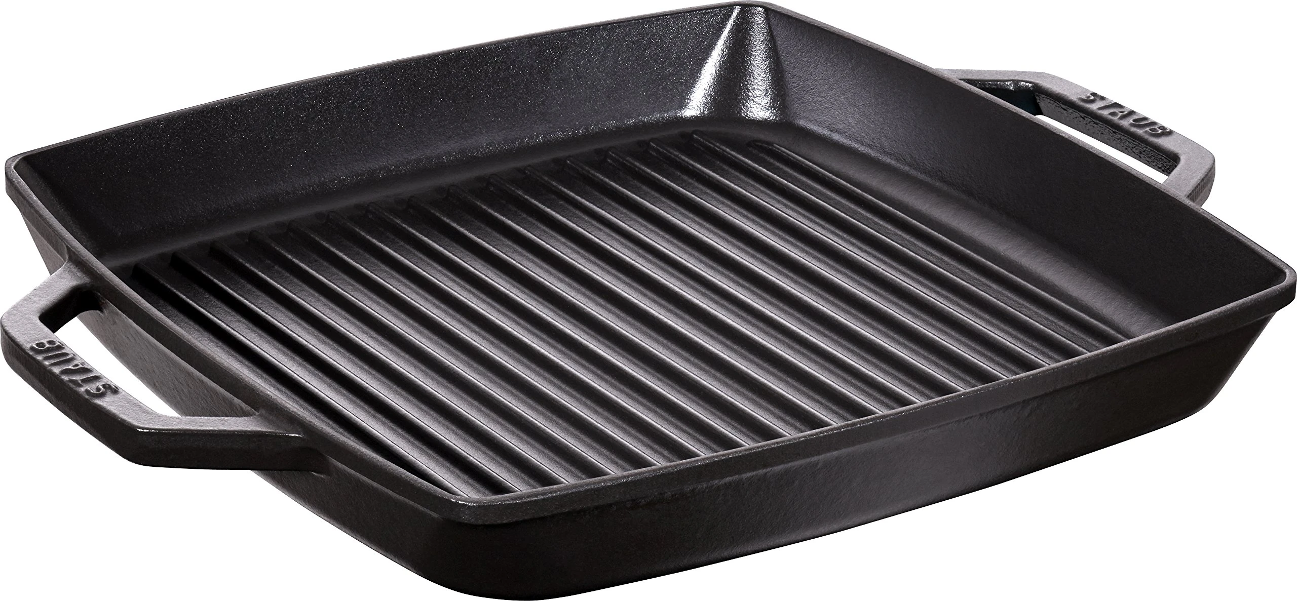 STAUB Cast Iron, Grill Pan with Two Handles, Black, 33 cm
