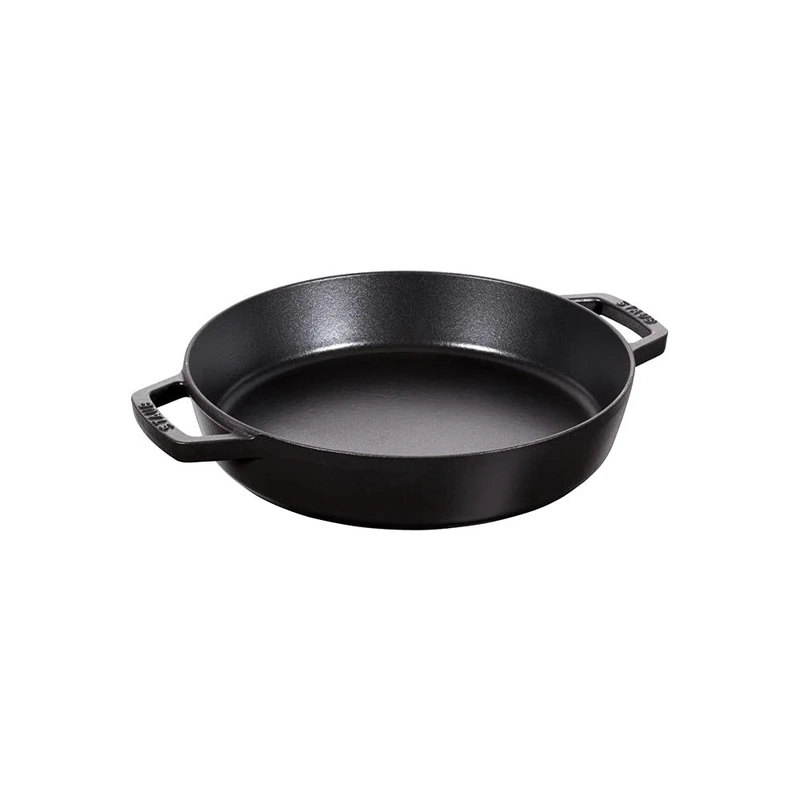 STAUB Cast Iron Double Handle Fry Pan, Black, 20 cm