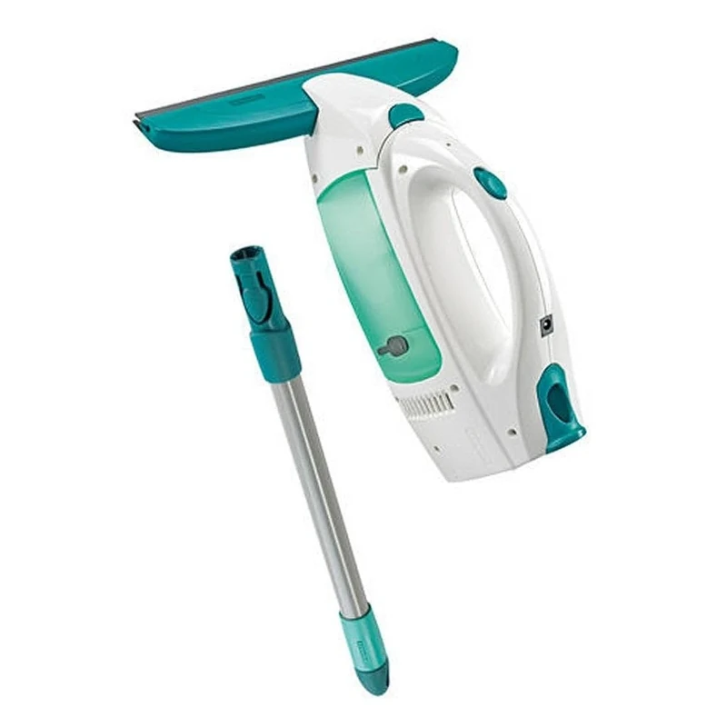 Leifheit Dry & Clean Window Vacuum Cleaner Set with Handle, Window Cleaning Kit with up to 35 Minutes of Power, Electric Window Cleaner