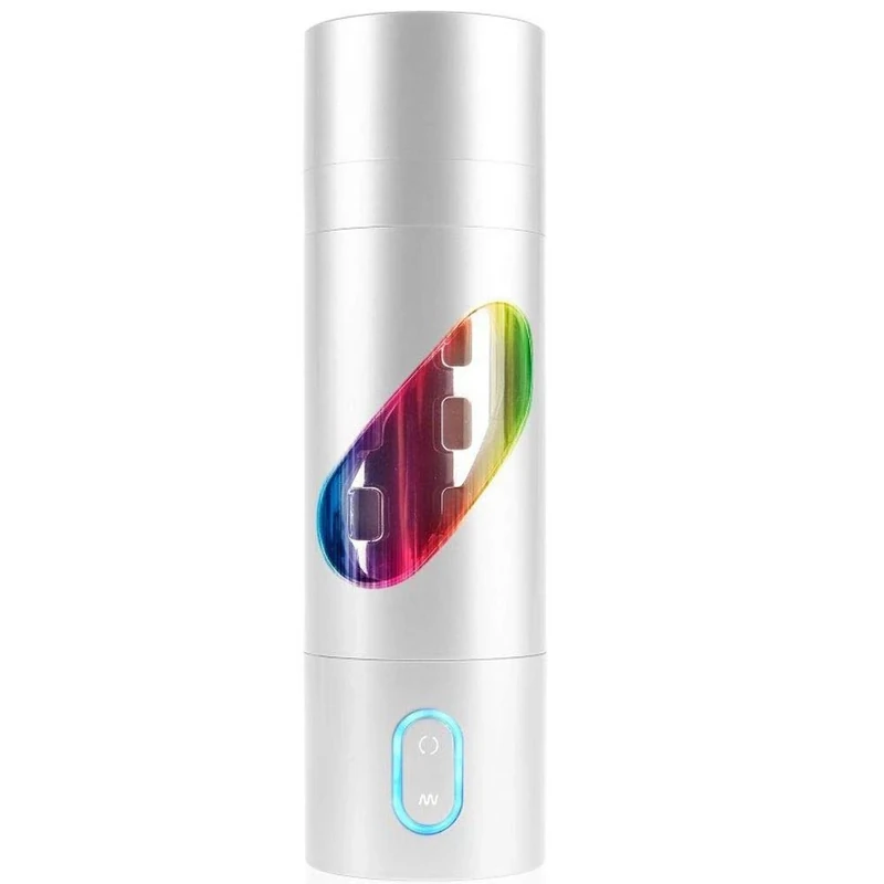 PDX Rechargeable Roto-Bator Pussy White & Clear & Multi One Size