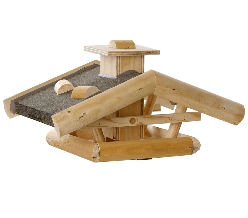 Dehner Natura Watzmann Wild Bird Feeder Approx. 54 x 38 x 30 cm, Wood, Natural