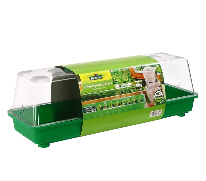 Dehner Alexander Indoor Greenhouse, approx. 59 x 20 x 20 cm, Plastic, Green - Image 1