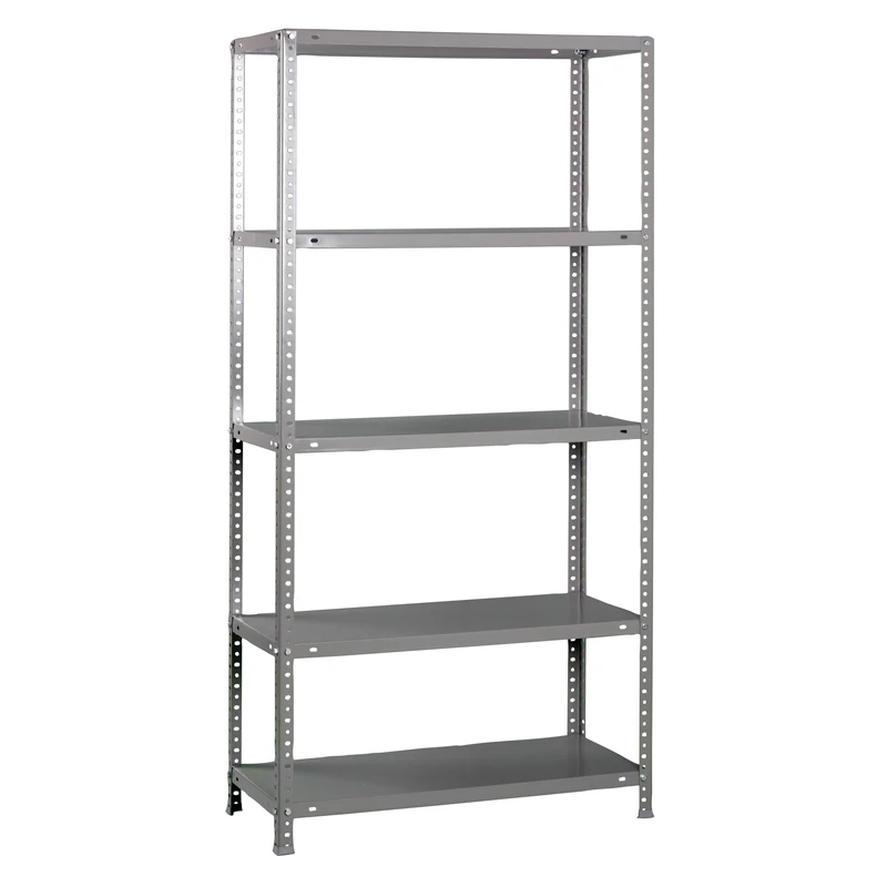 Simon Rack Garage Shelving Units 1800x900x300 mm, 5 Tier Steel Rack, 75 kg per Shelf, Grey - Advantage