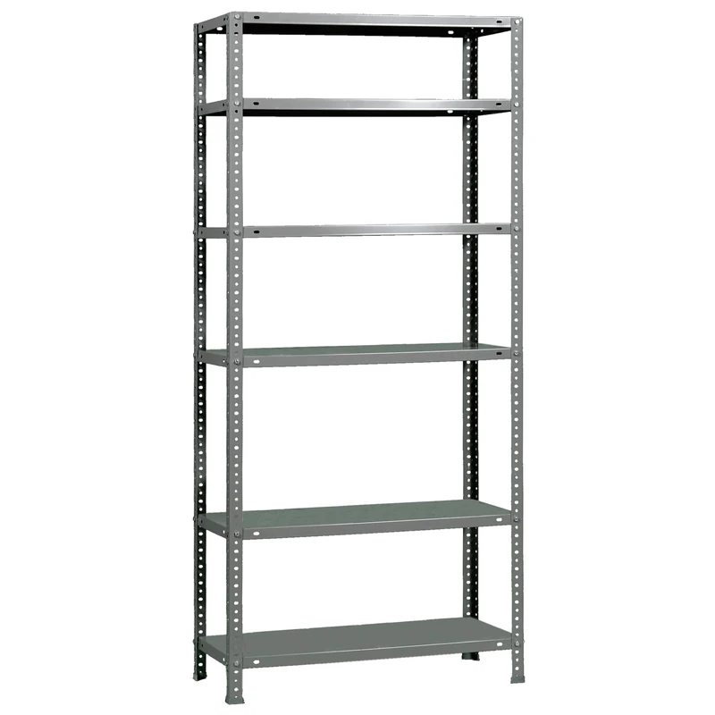 Simon Rack Garage Shelving Units 2000x900x400 mm, 6 Tier Steel Rack, 75 kg per Shelf, Grey - Advantage
