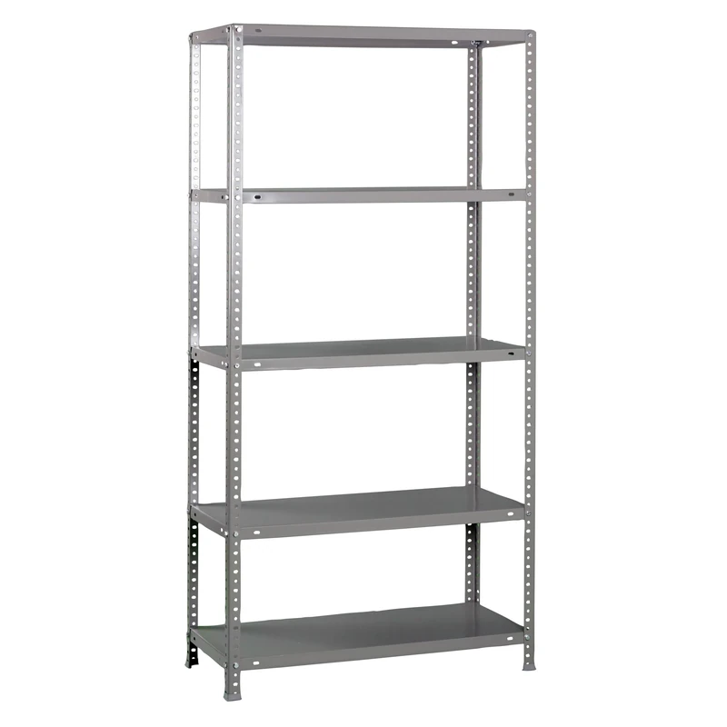 Simon Rack Garage Shelving Units 2000x1000x400 mm, 5 Tier Steel Rack, 75 kg per Shelf, Grey - Advantage