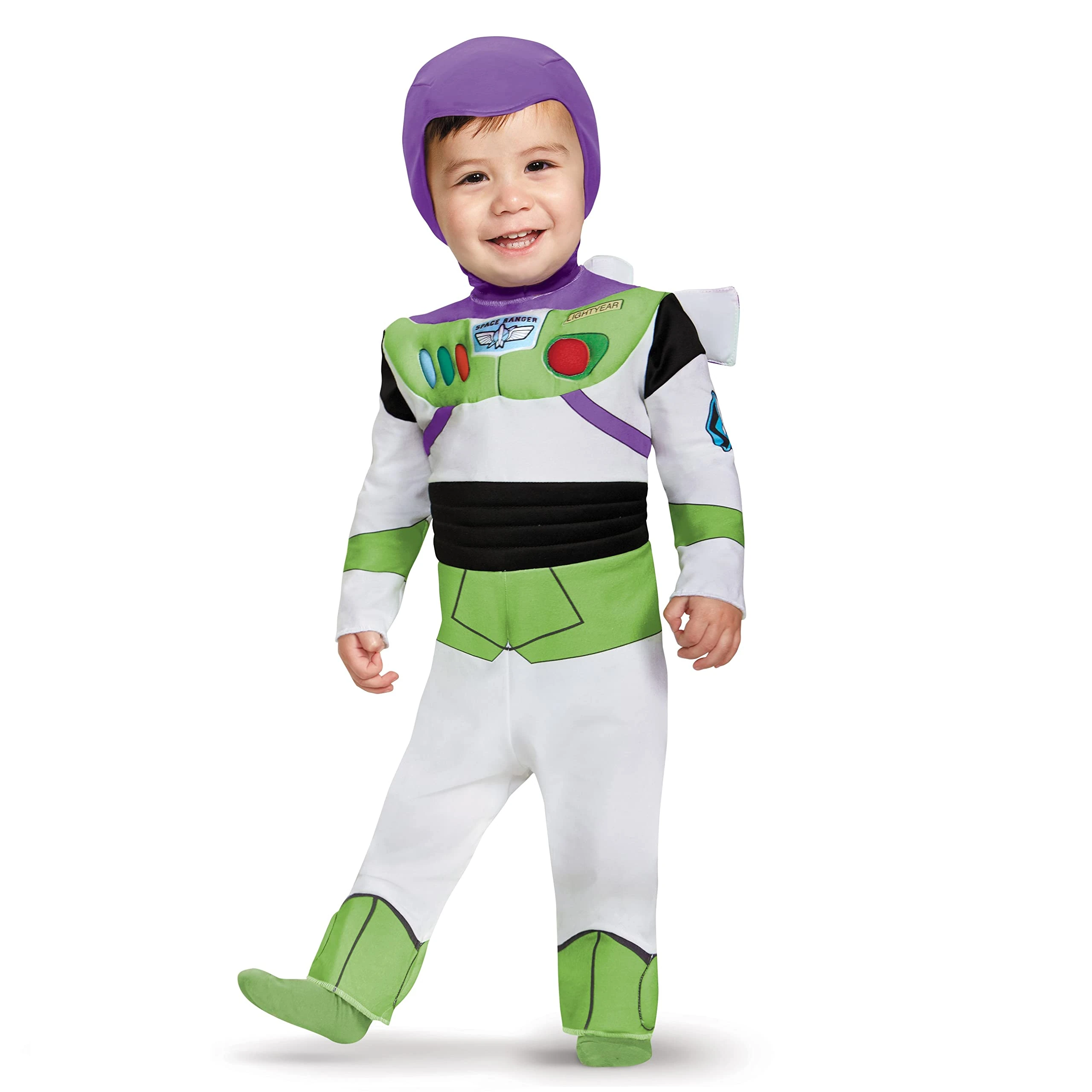Disguise DIS85605V Buzz Lightyear Infants, Official Toy Story Costume Outfit Onsie Toddler, Cartoon, Multicolor, (6-12M)