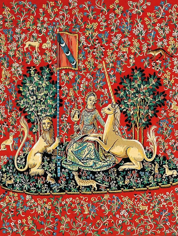 Margot de Paris Dame à Licorne, “la Vue” Printed Tapestry Canvas, Multi-Colour, 0.6