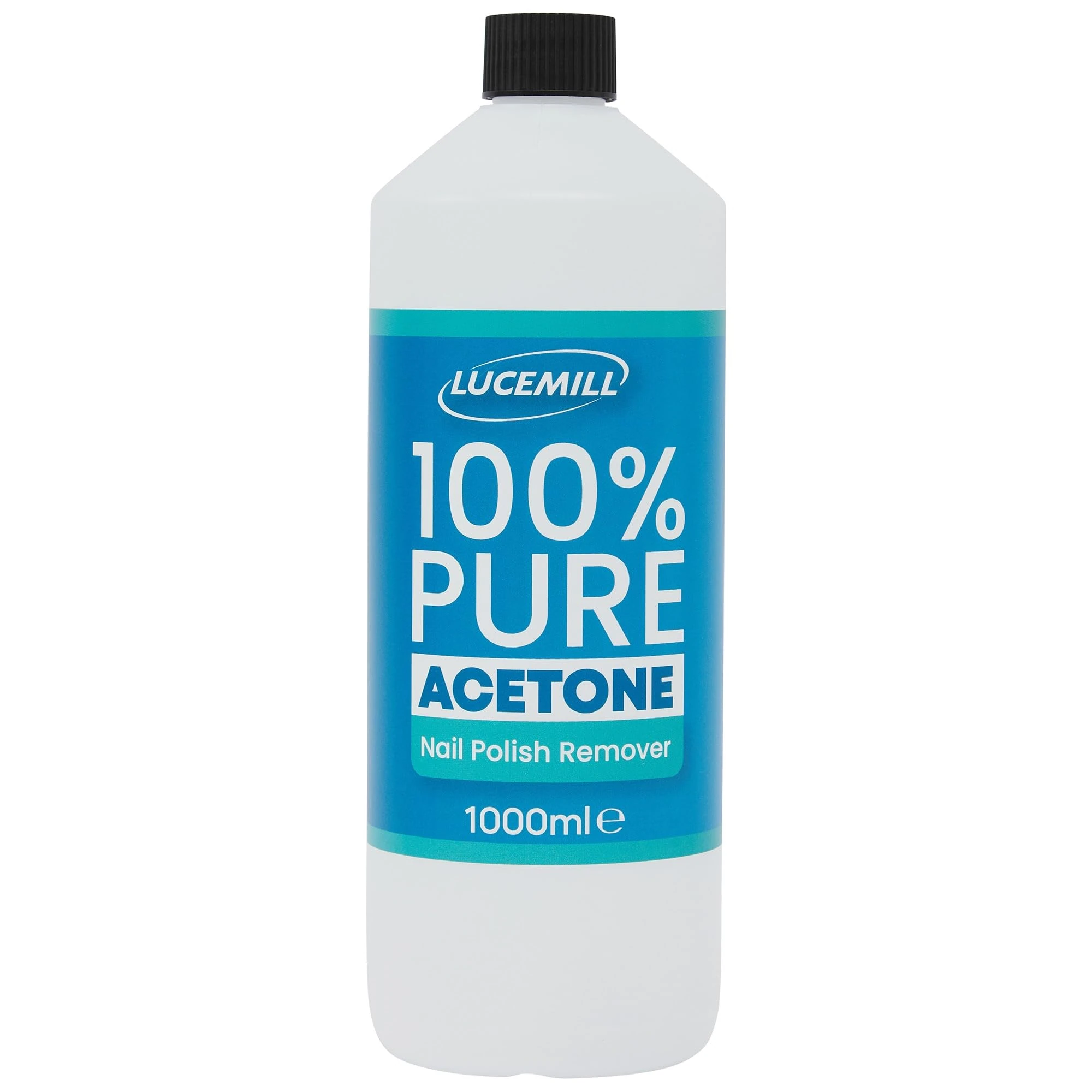 Lucemill 100% Pure Acetone | 1 Litre | Professional Nail Polish Remover for Acrylics, Gel & Glue | Salon Use | UK Made