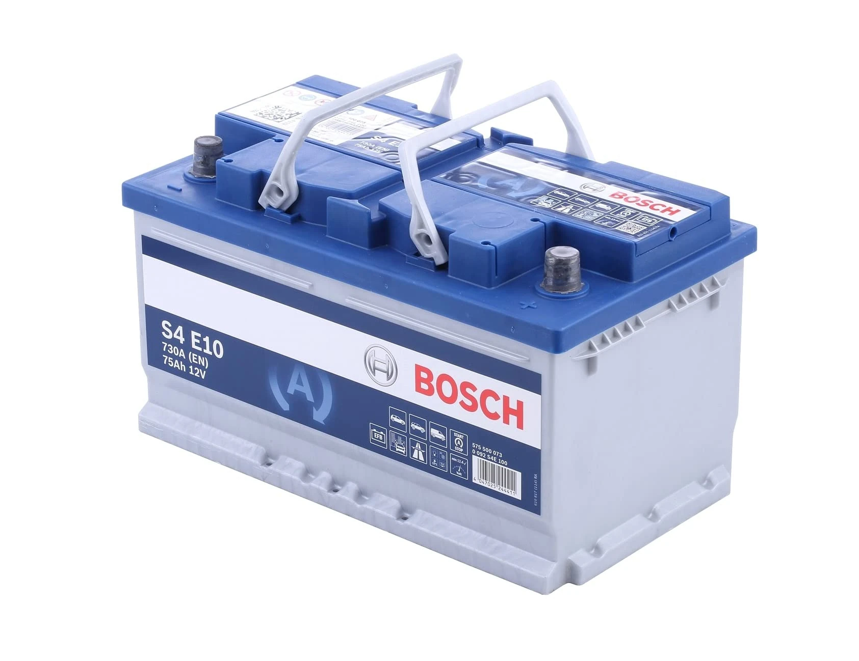 Bosch S4E10 - Car Battery - 75A/H - 730A - Efb Technology - Adapted for Vehicles with Start/Stop System