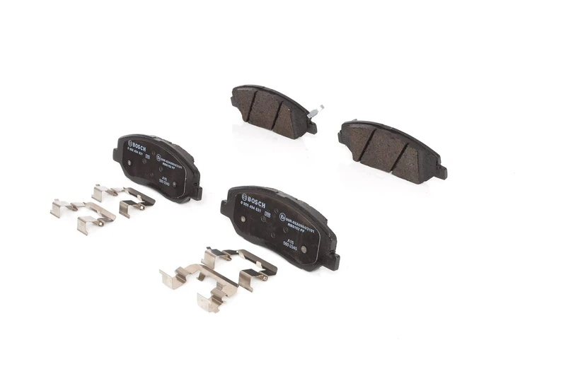 BOSCH Brake Pads Set Brake Blocks Brake Stones Set Front with Spring | Low Metallic 0 986 494 631