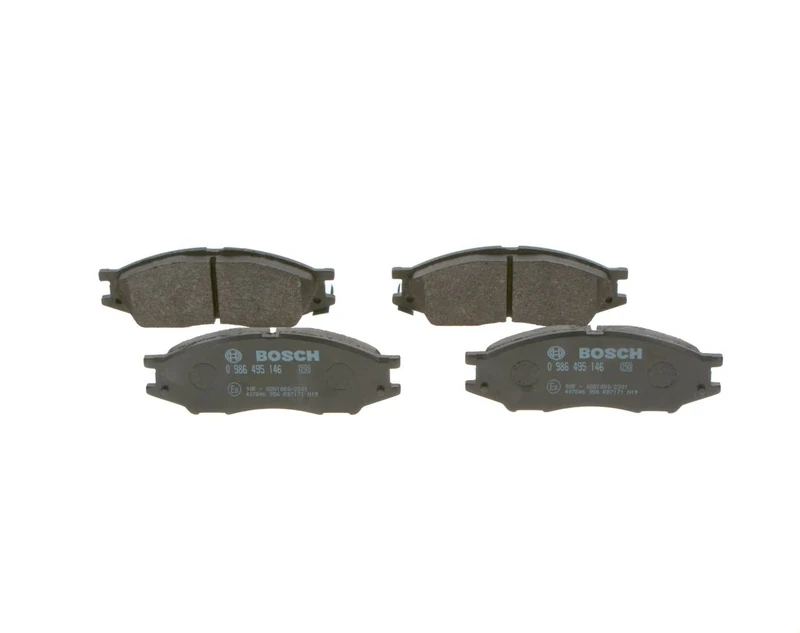 Bosch BP1539 - Brake Pads Car Front Axle - Bosch Quality - Reduced Noise and Dust - ECE-R90 Certified - Copper-Free - 1 Set of 4 Pads