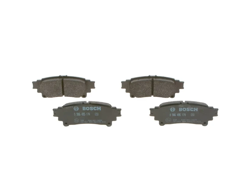Bosch BP1573 - Brake Pads Car Rear Axle - Bosch Quality - Reduced Noise and Dust - ECE-R90 Certified - Copper-Free - 1 Set of 4 Pads