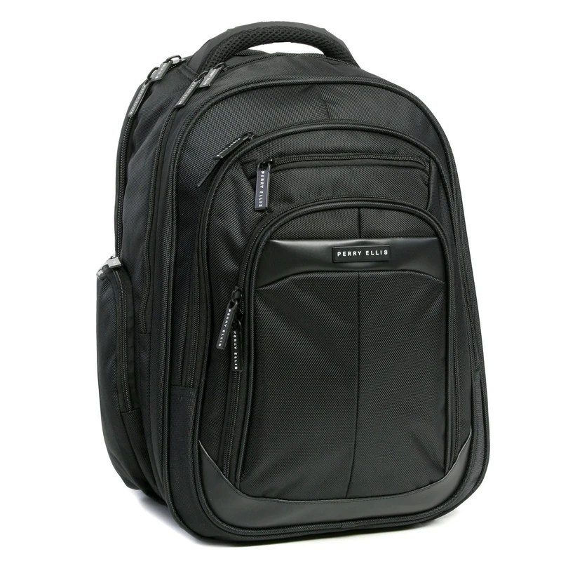 Perry Ellis M140 Business Laptop Backpack, Black, One Size, M140 Business Laptop Backpack
