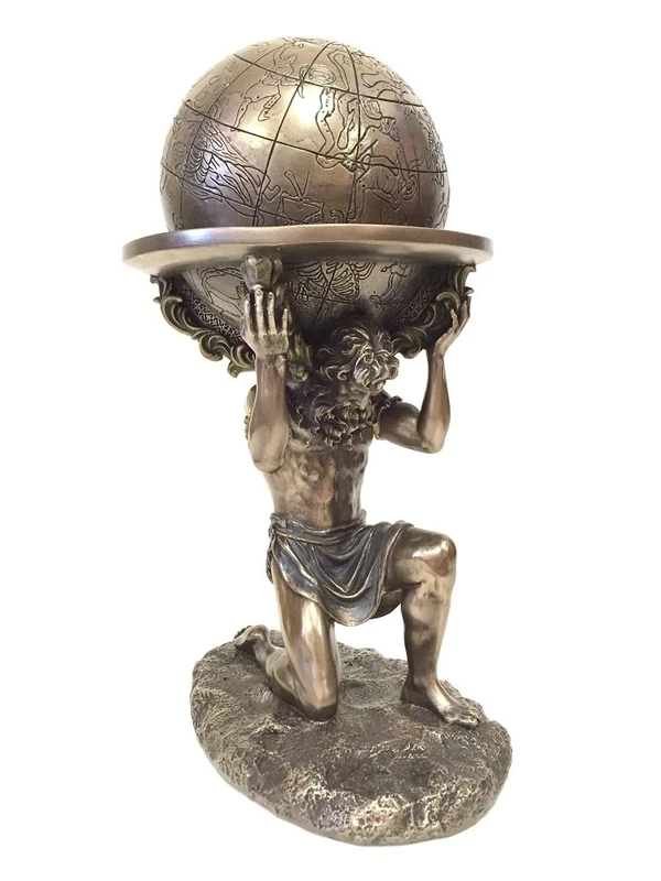 Veronese Design Greek Titan Atlas Carrying the World Statue