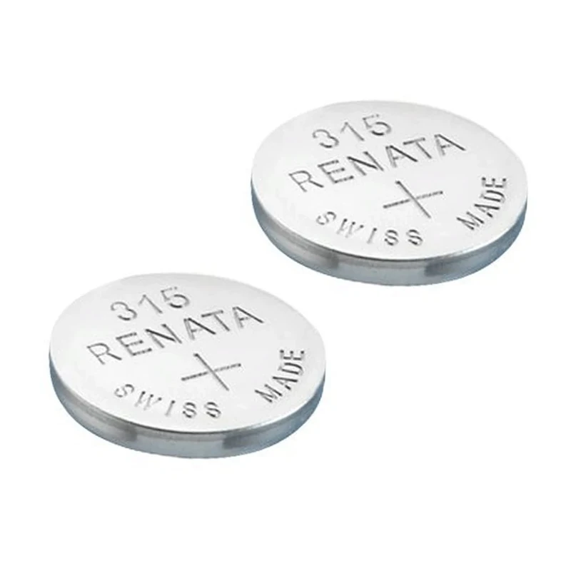 2 x Renata watch batteries, made in Switzerland, mercury-free, 1.55 V Renata button battery, long-lasting, various models available