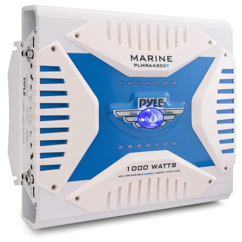 Pyle PLMRA430BT Elite Series Waterproof Bluetooth Amplifier (1000 Watt 4-Channel Bridge Ability Marine Amp)