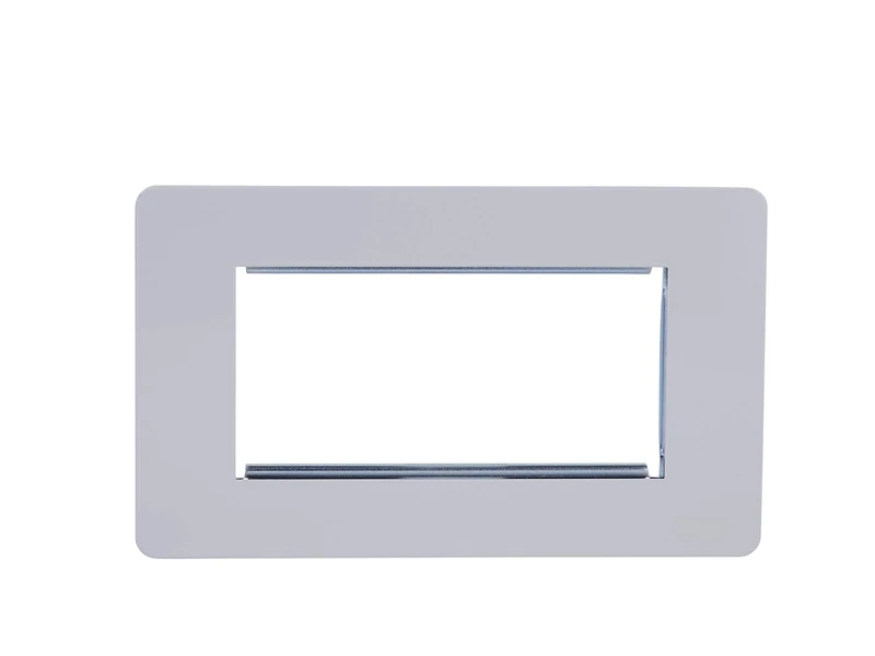 Schneider Electric - Ultimate screwless flat plate (USFP) Euro plates compatible with easy to install clip in modules allowing you to customise your own euro module socket - Painted White - GU8480PW - Image 1