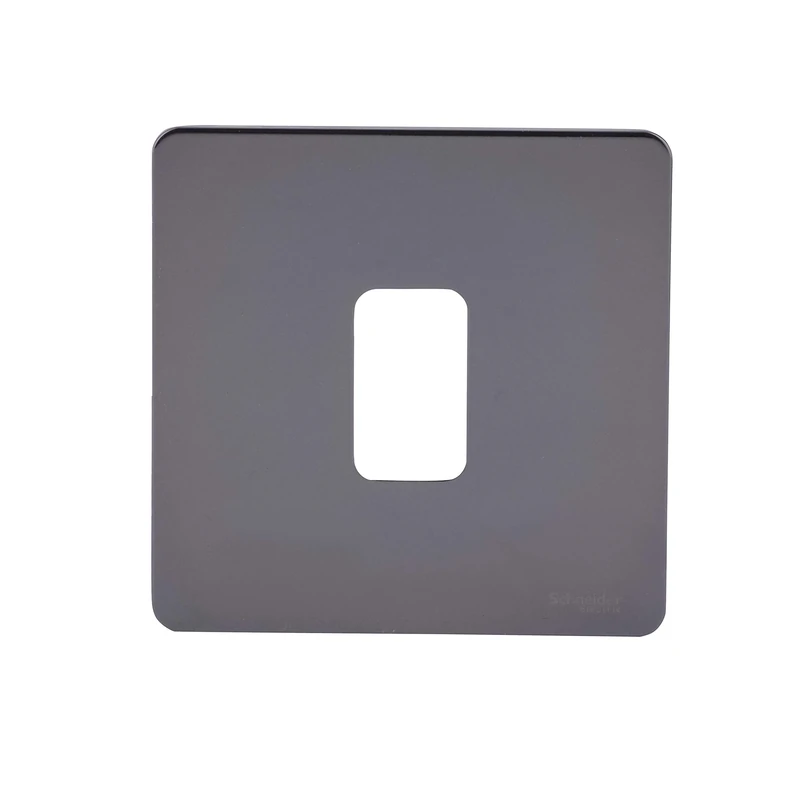 Schneider Electric Ultimate Screwless Flat Plate - Single Light Switch, Rocker Cap Required, GUGS01GBN, Black Nickel, Pack of 5