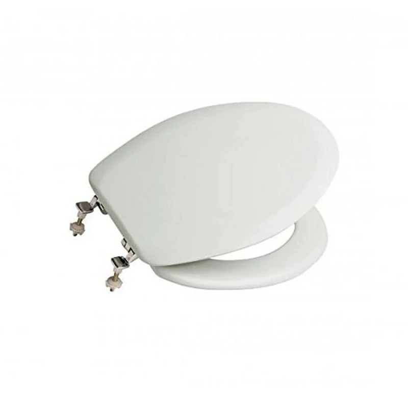 Roca Lucerna A801099004 - Toilet Seat, White, Chrome-Plated Hinges