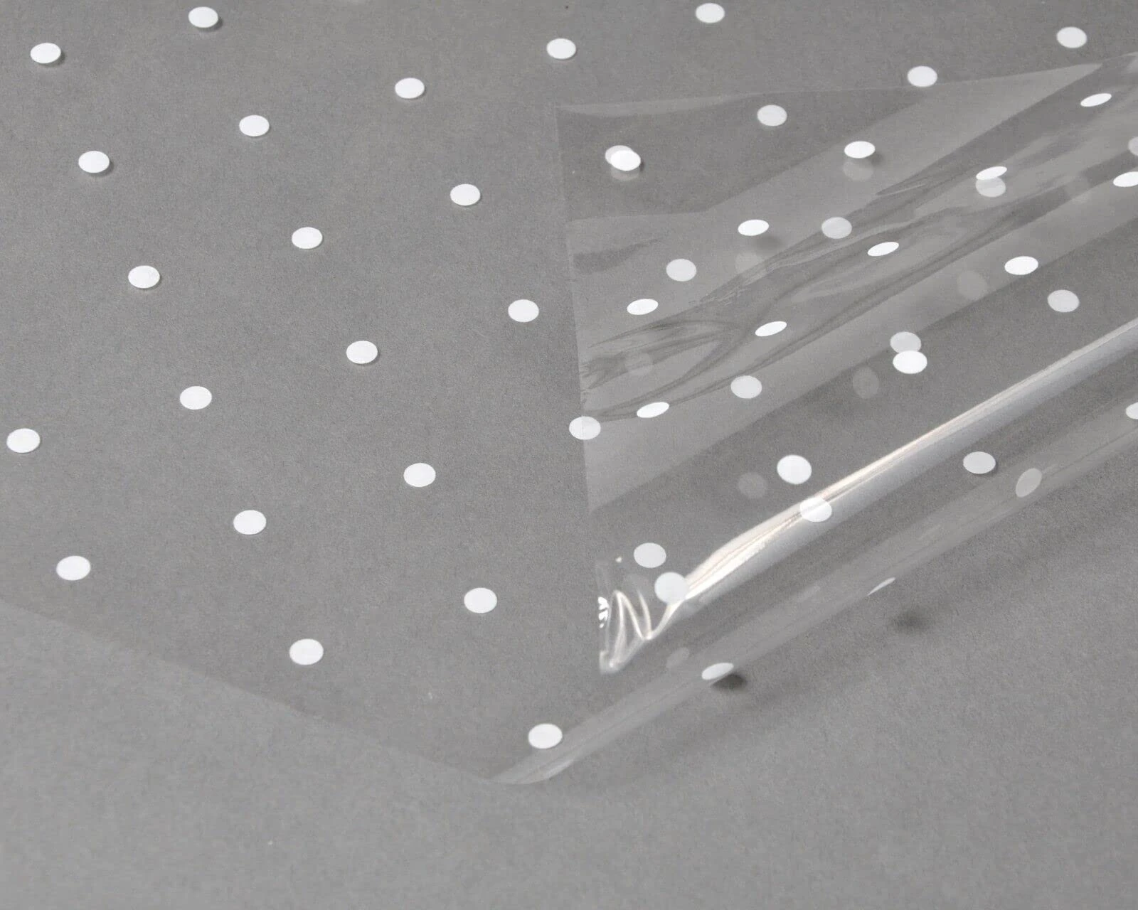 Cellophane Wrap Hamper Florist Film - 800mm x 2 Meters (Supplied in a Folded Sheet) - White Dot | Wrapping Paper & Gift Wrap for Bouquets, Baskets & Hampers