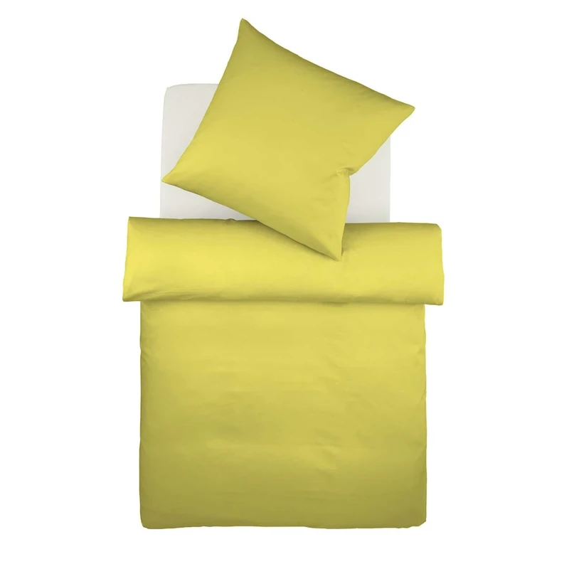 Fleuresse Duvet Cover Set, Satin, Green (Olive), Special Sizes