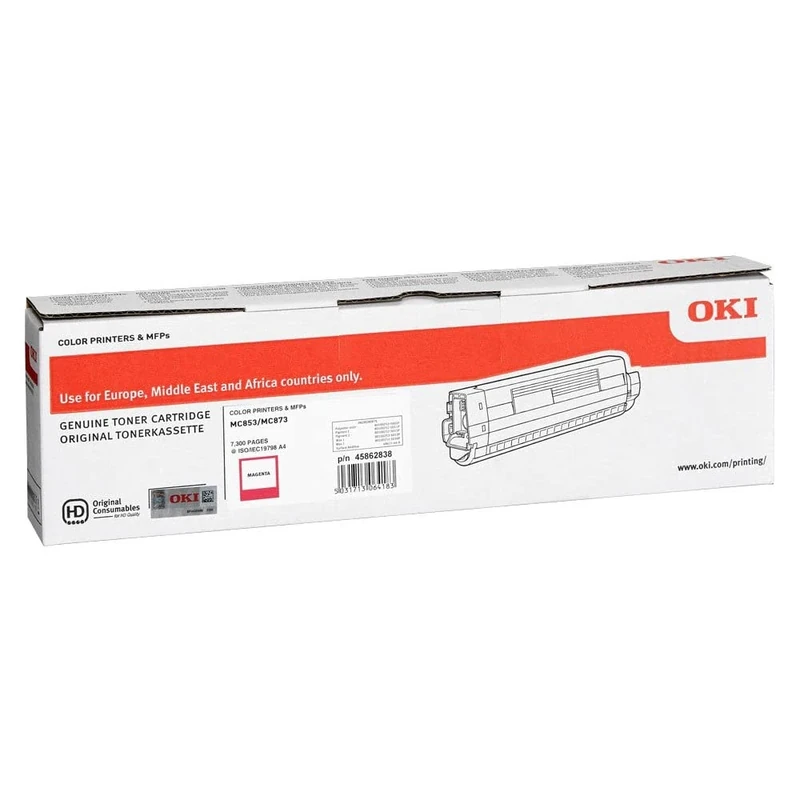 Oki Standard Toner Cartridge for Mc853/Mc873 Printers - Magenta