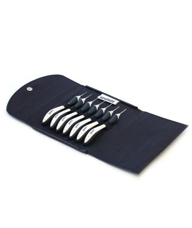 Addi Swing Crochet Hook Set with Hooks 0.5-1.75mm, multi