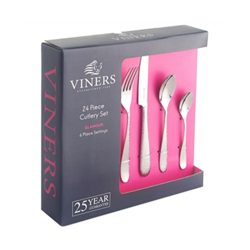 Viners Glamour 24-Piece 18.0 Stainless Steel Cutlery Set in Gift Box (Packaging may vary)