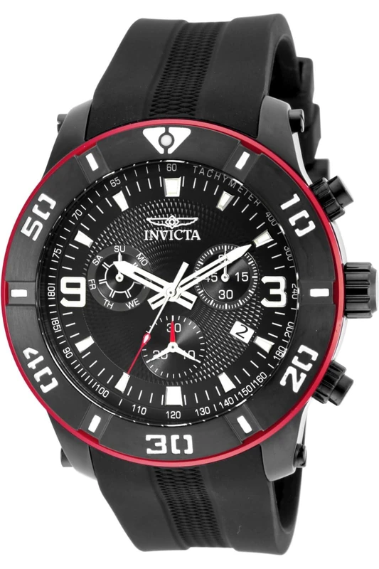 Invicta Pro Diver 19825 Men's Watch - Waterproof - Analogue - Quartz Movement - stainless steel with Black dial - 52mm