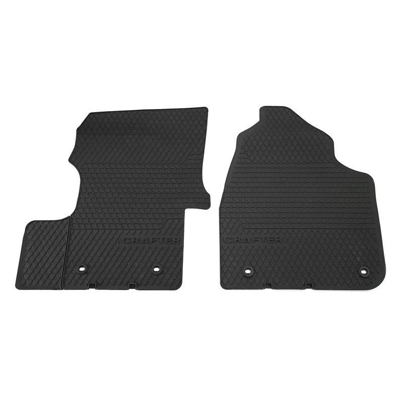Volkswagen 2E106150282V Rubber Floor Mats 2 x All-Weather Floor Mats Front with Crafter Lettering