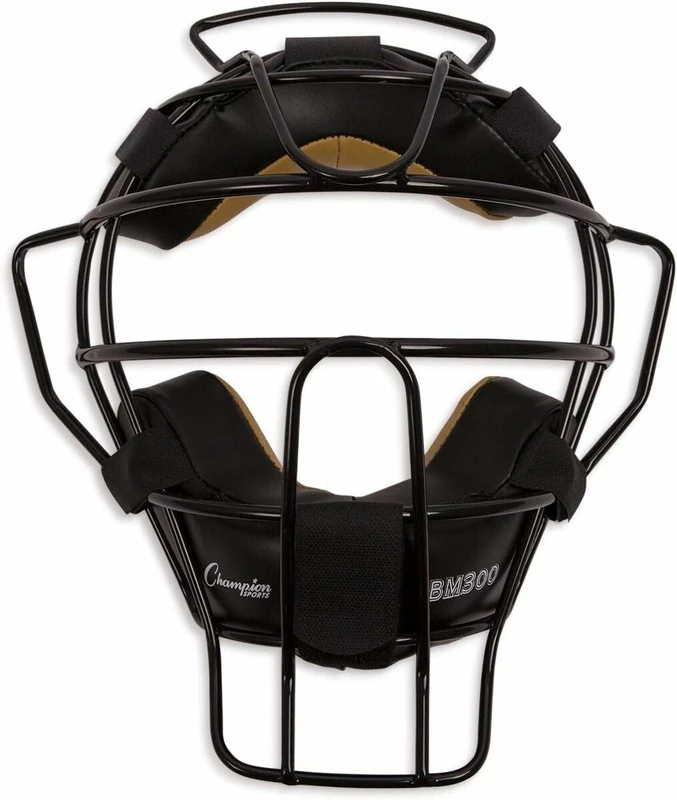 Champion Sports Ultra Lightweight Baseball Umpire Face Mask, Black (BM300BK)