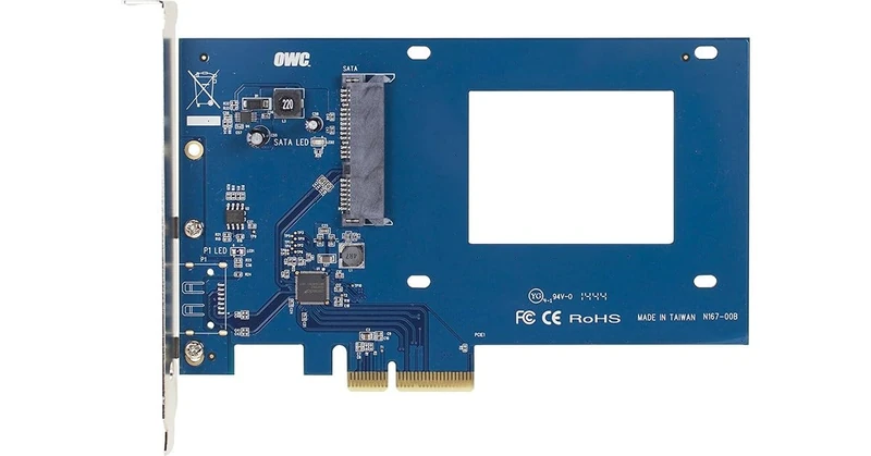 OWC - Accelsior S - 2.5-inch SATA 6G to PCIe Adapter Card for Mac Pro (2006-2012), Mac Pro (Late 2019 - Current), and PC Towers - Image 1