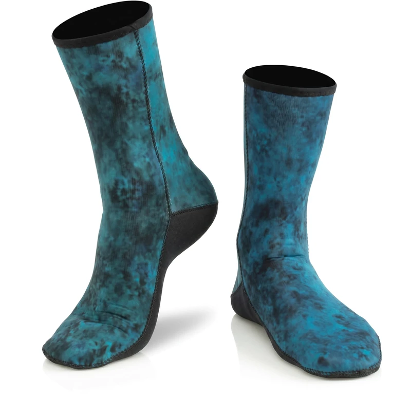 CRESSI Adult 3 mm Neoprene Camouflage Socks for Freediving and Scuba Diving - Soft & Comfortable - Hunter Socks