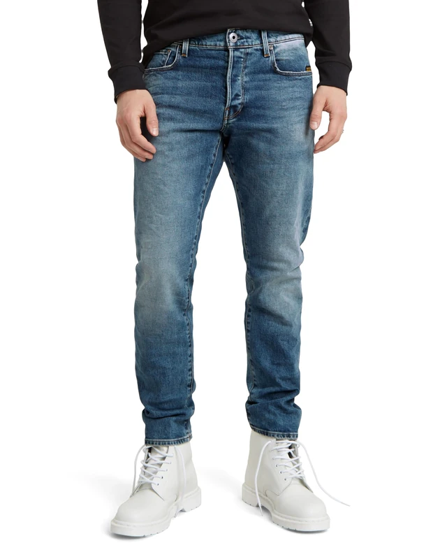 G-STAR Men's 3301 Regular Tapered Jeans, Blue (dk Aged 51003-7209-89), 32W / 34L