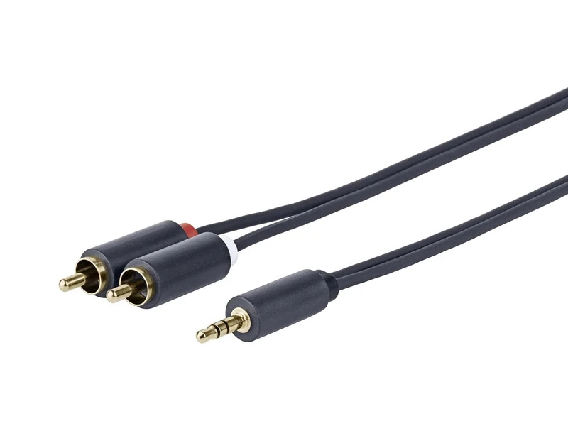 VIVOLINK - 3.5mm - 2 x RCA Audio Male to Male Cable with 100% Aluminum Foil Shielding - 99.9% Copper Conductor - Perfect for Car, Home, Speakers, Phone, iPad, iPhone - 30 m - Image 1